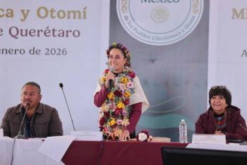 Claudia Sheinbaum entrega reconocimiento al Ejido Nuevo Cruz del Palmar en San Miguel de Allende