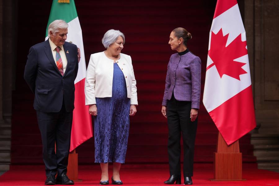 Sheinbaum recibe a la gobernadora general de Canadá en Palacio Nacional