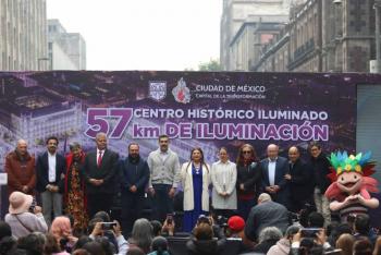 Clara Brugada presenta proyecto “Centro Hist&oacute;rico Iluminado” con 7 mil nuevas luminarias en CDMX