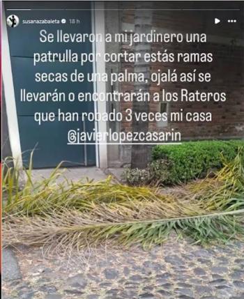 Susana Zabaleta denuncia detenci&oacute;n de su jardinero y exige mayor acci&oacute;n contra la inseguridad en CDMX