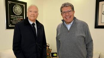 Monreal recibe a Gertz Manero en la Comisi&oacute;n Permanente por su ratificaci&oacute;n como embajador
