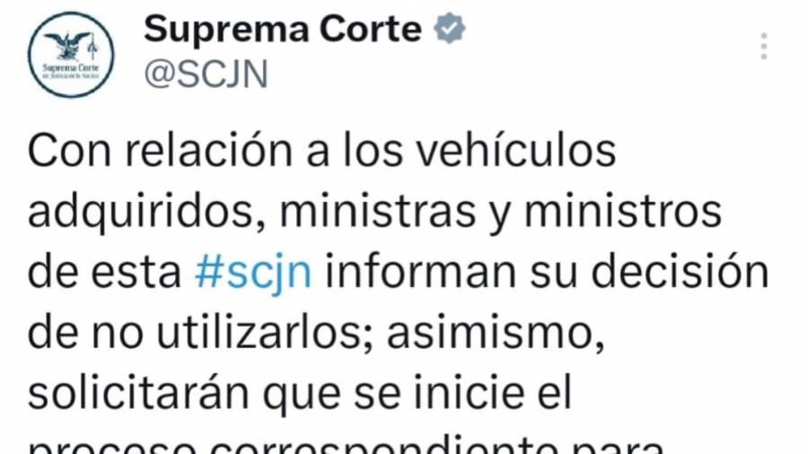 Corte da marcha atr&aacute;s y devuelve camionetas 