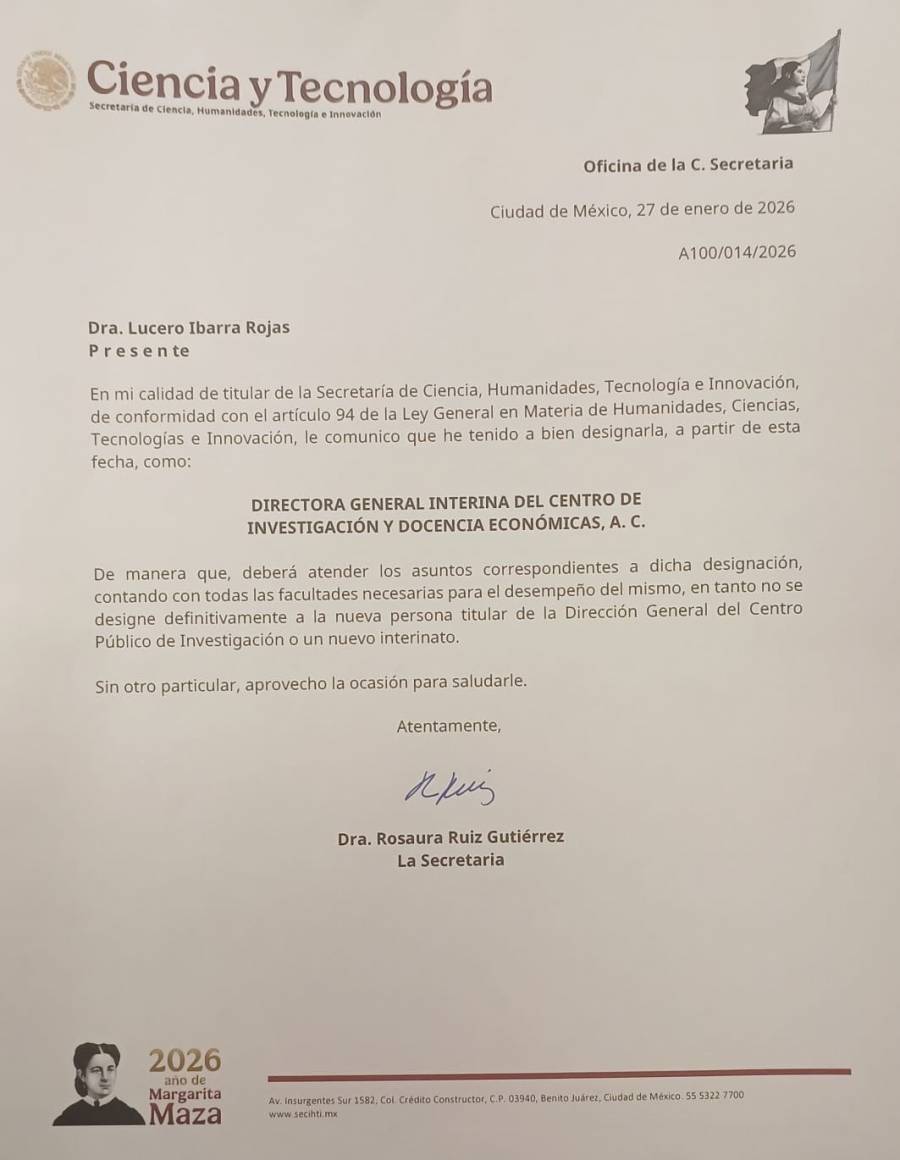 Romero Tellaeche desconoce su destitución como director del CIDE y afirma que seguirá en el cargo