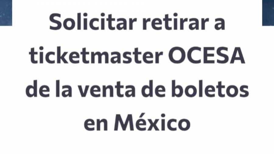 Fans proponen retirar a Ticketmaster OCESA de la venta de boletos en México por falta de transparencia