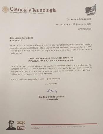 Romero Tellaeche desconoce su destituci&oacute;n como director del CIDE y afirma que seguir&aacute; en el cargo