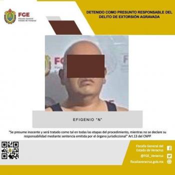 Detienen a exdirector de seguridad de Poza Rica por extorsi&oacute;n agravada