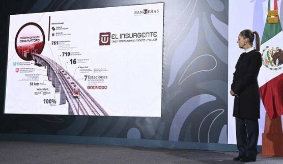 Inauguran tramo final del Tren El Insurgente, conectando Toluca y CDMX en menos de una hora