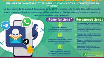 Alerta Polic&iacute;a Cibern&eacute;tica por fraudes en WhatsApp y Telegram ligados a TikTok