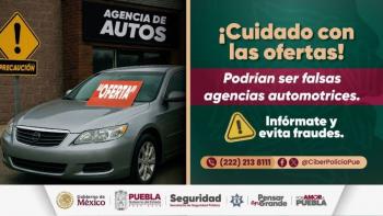 SSP de Puebla alerta sobre fraudes con falsas agencias de veh&iacute;culos en redes sociales