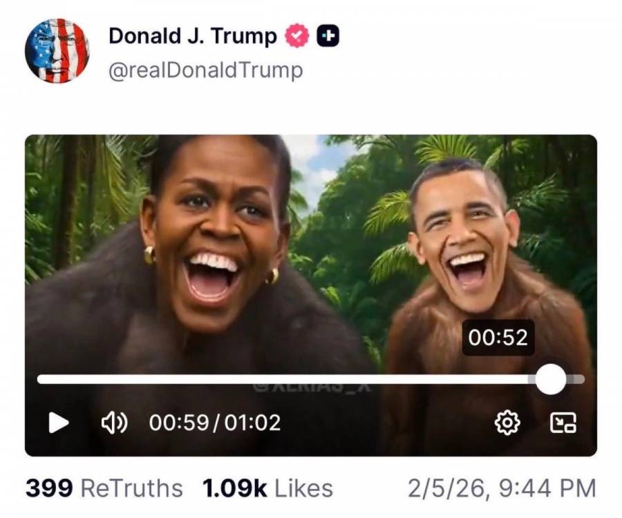 Trump provoca indignación con video racista contra Barack y Michelle Obama