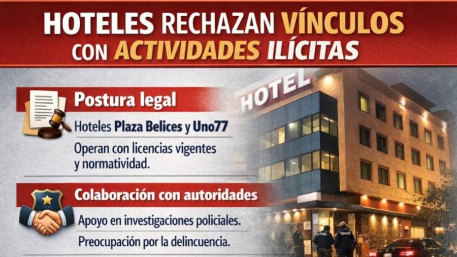 Hoteles rechazan v&iacute;nculos con actividades il&iacute;citas; generan empleo y pagan impuestos, resaltan