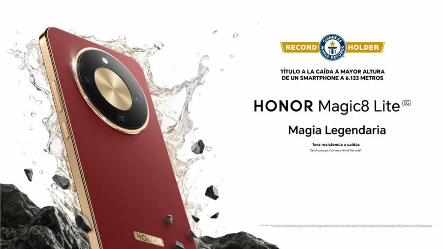 Honor Magic8 Lite impone un R&eacute;cord Guinness al sobrevivir a una ca&iacute;da de 6,133 metros
