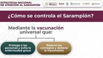 Sarampi&oacute;n: refuerzan vacunaci&oacute;n con 28 millones de dosis y activan cercos sanitarios ante brote en M&eacute;xico
