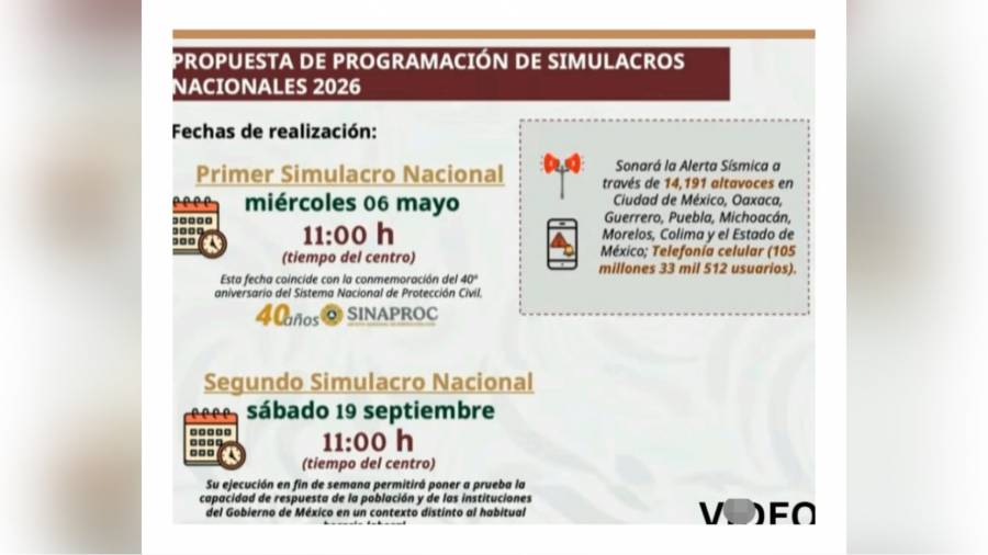 Habrá simulacro regional de sismo el 18 de febrero en CDMX y Estado de México
