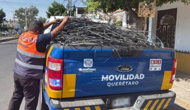 Retiran 2.2 toneladas de cableado en desuso en 2026