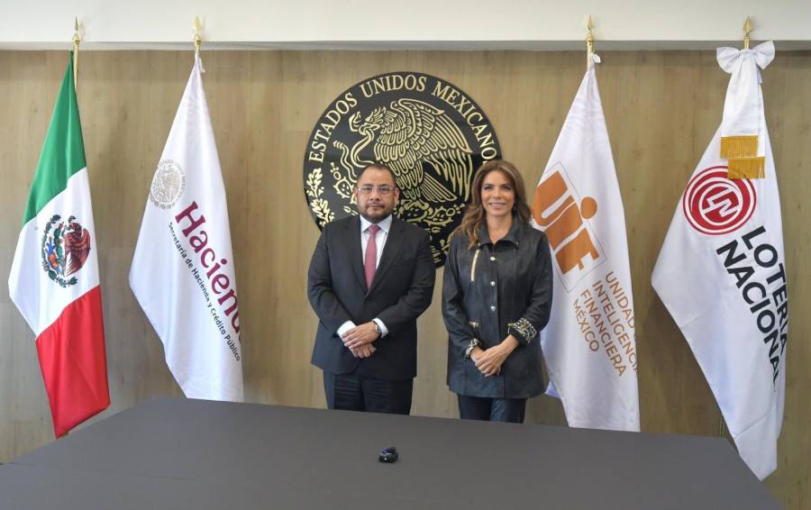 Lotería Nacional y UIF firman convenio para fortalecer prevención de lavado de dinero