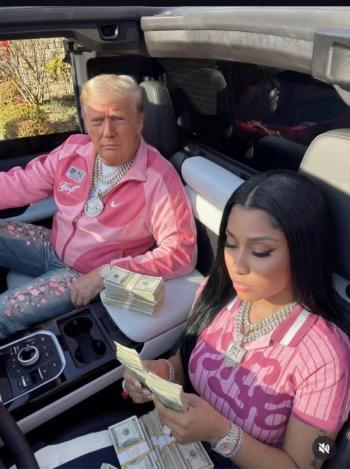 Nicki Minaj desata debate con im&aacute;genes generadas por IA junto a Donald Trump