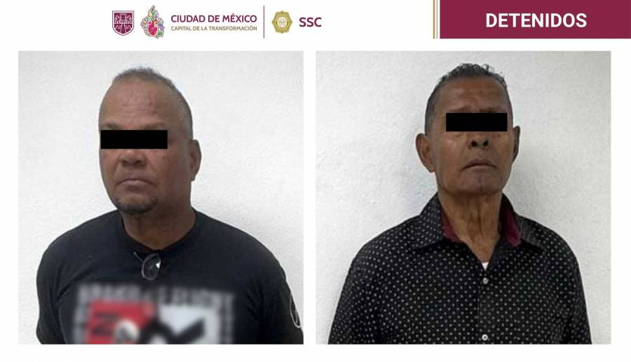 Aprehenden a dos presuntos extorsionadores de comerciantes en el Centro Hist&oacute;rico de la CDMX