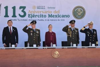 Sheinbaum afirma que Ej&eacute;rcito garantiza independencia de M&eacute;xico frente a presiones externas