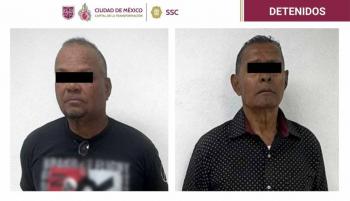 Aprehenden a dos presuntos extorsionadores de comerciantes en el Centro Hist&oacute;rico de la CDMX