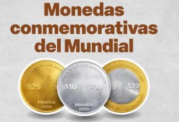 Copa del Mundo 2026 tendr&aacute; monedas conmemorativas desde M&eacute;xico