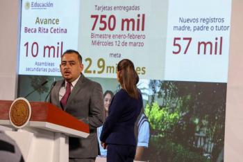 SEP informa avance en pagos de la Beca Rita Cetina para enero-febrero 2026