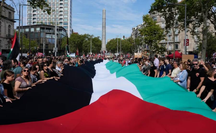 Protesta en Dublín respalda alto el fuego en Gaza