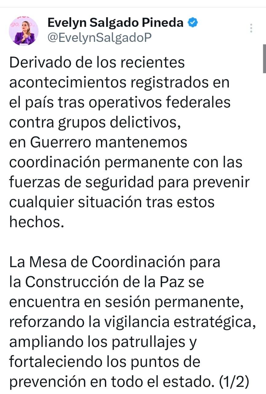 Guerrero refuerza seguridad tras operativos federales; se reporta ataque a comandancia de Acapulco