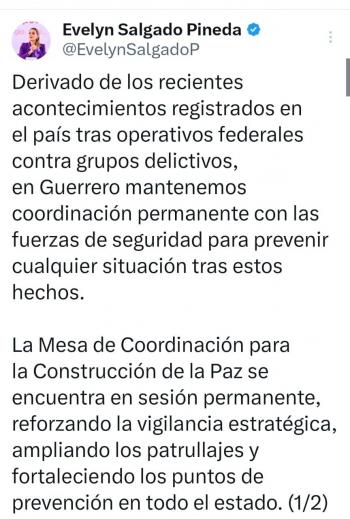 Guerrero refuerza seguridad tras operativos federales; se reporta ataque a comandancia de Acapulco
