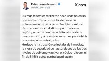 Nuevo Culiacanazo tras muerte del Mencho en operativo en Tapalpa; bloqueos y enfrentamientos se extienden en cinco entidades; Lemus pide a la poblaci&oacute;n resguardarse