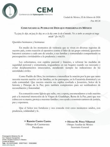 Iglesia llama a la prudencia y oraci&oacute;n ante hechos de violencia en el pa&iacute;s