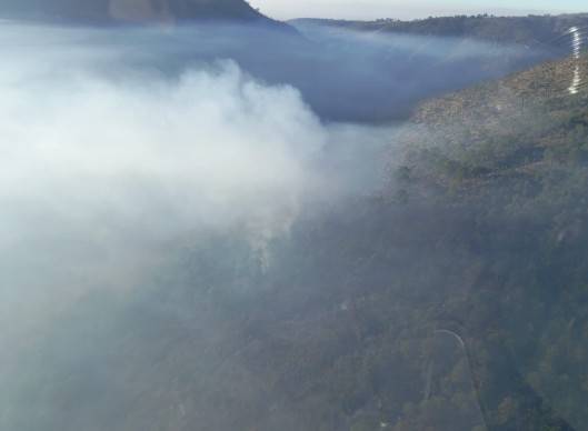 Controlan en 90% incendio forestal en la Autopista Amozoc-Perote, Puebla