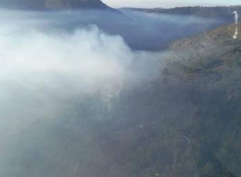 Controlan en 90% incendio forestal en la Autopista Amozoc-Perote, Puebla