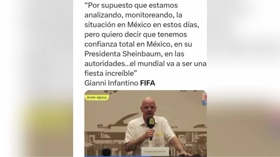 Sheinbaum: “Hay todas las garantías” para el Mundial 2026; FIFA ratifica confianza en México