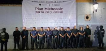 Vinculan a proceso a 11 polic&iacute;as de Ecuandureo por presunta colaboraci&oacute;n con el CJNG
