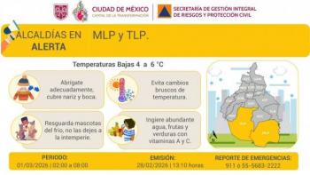 Se activa Alerta Amarilla por pron&oacute;stico de temperaturas bajas en la Ciudad de M&eacute;xico