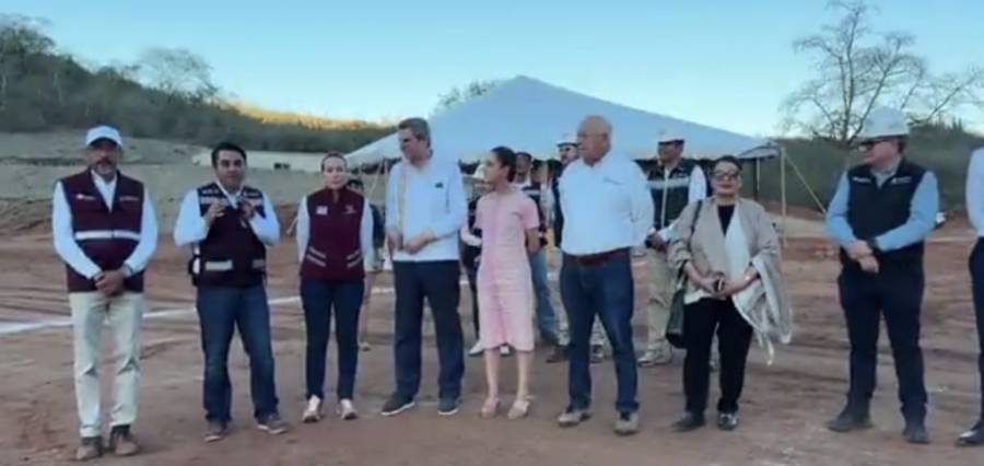 Sheinbaum supervisan presa El Novillo como parte del plan integral para garantizar agua en La Paz