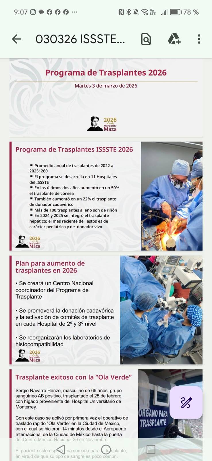 IMSS anuncia expansi&oacute;n de trasplantes y atenci&oacute;n que beneficiar&aacute; a 90 pacientes cada a&ntilde;o