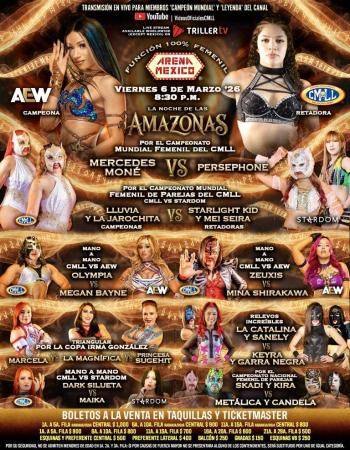 “La Noche de las Amazonas 2026: El momento cumbre y definitivo de las mujeres en el CMLL”