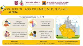 Se activa Alerta Amarilla por pron&oacute;stico de temperaturas bajas