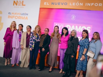 Mariana Rodr&iacute;guez destaca gobierno paritario en NL con seis ejes de acci&oacute;n para mujeres