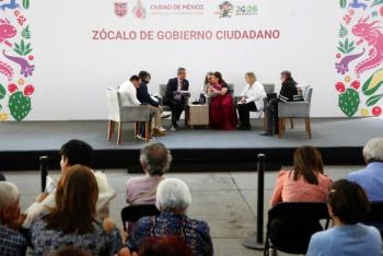 Clara Brugada encabeza atenci&oacute;n a m&aacute;s de 7 mil personas, en la audiencia 61 de Z&oacute;calo de Gobierno Ciudadano