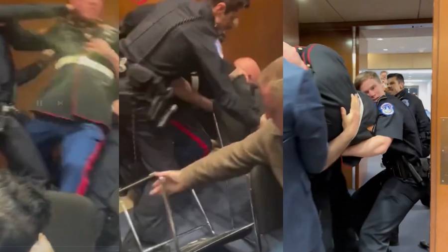 Veterano de Marines es desalojado de audiencia en el Senado tras protestar contra guerra en Irán