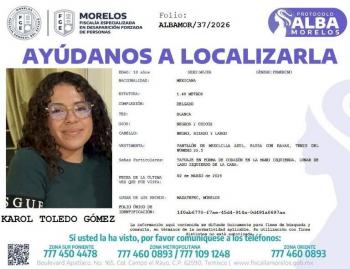 Localizan cuerpo en Coatetelco; podr&iacute;a tratarse de estudiante desaparecida de la UAEM