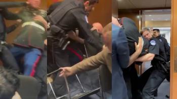 Veterano de Marines es desalojado de audiencia en el Senado tras protestar contra guerra en Ir&aacute;n