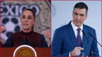 Es respetable la posici&oacute;n de Pedro S&aacute;nchez de pugnar por la paz: Sheinbaum