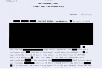 Publican documentos del FBI con acusaciones contra Trump en caso Epstein