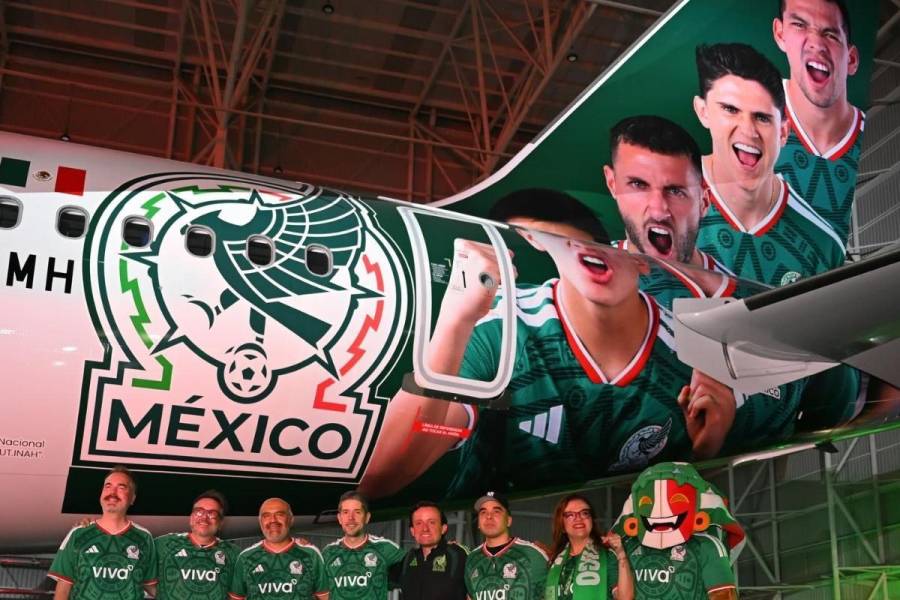 Viva Aerobus lanza campaña “Viva México” con avión temático de la Selección Nacional