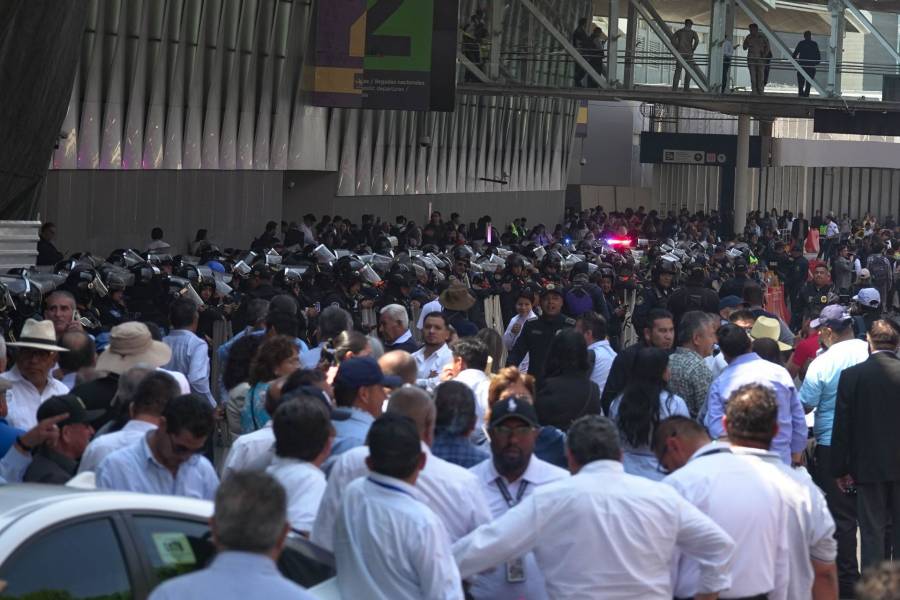 Se prevén afectaciones en accesos al AICM, por movilización de operadores y permisionarios de taxis del Aeropuerto