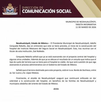 !Por fin! Acuerdan construcci&oacute;n de Hospital del IMSS en Nezahualc&oacute;yotl